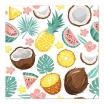 20 Servietten, 3-lagig 1/4-Falz 33 cm x 33 cm Coconut