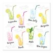 20 Servietten, 3-lagig 1/4-Falz 33 cm x 33 cm Cocktail