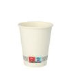 20 Trinkbecher, Pappe To Go 0,2 l Ø 8 cm · 9,1 cm weiss