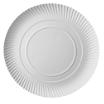 100 Teller, Pappe pure rund Ø 34 cm · 3 cm weiss