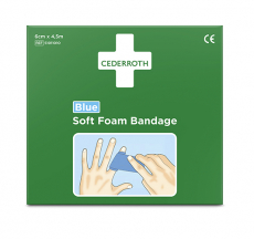 Cederroth Soft Foam Bandage 4,5 m x 6 cm blau