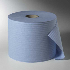 2 Rollen Putzrollen, 2-lagig Ø 29 cm · 38 cm x 22 cm blau 1.000 Abrisse, Hülse Ø 7 cm