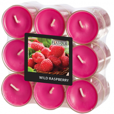 18 Flavour by GALA Duftlichte Ø 38 mm · 24 mm weinrot - Wild Raspberry in Polycarbonathülle