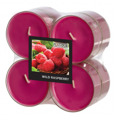 8 Flavour by GALA Maxi Duftlichte Ø 59 mm · 24 mm weinrot - Wild Raspberry in Polycarbonathülle