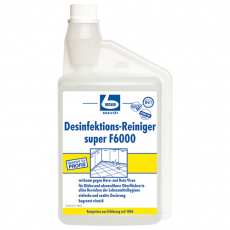 8 x  Dr. Becher Desinfektions-Reiniger 1 l super F6000 mit Dosierkopf