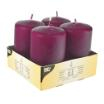 4 Stumpenkerzen Ø 50 mm · 80 mm lila