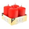 4 Stumpenkerzen Ø 50 mm · 80 mm rot