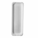 250 Teller, Pappe pure eckig 8 cm x 23 cm weiss