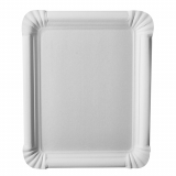 250 Teller, Pappe pure eckig 16,5 cm x 20 cm weiss