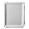 250 Teller, Pappe pure eckig 16,5 cm x 20 cm weiss