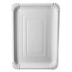 125 Teller, Pappe pure eckig 24 cm x 33 cm weiss