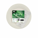 100 Teller, Pappe pure rund Ø 15 cm weiss