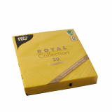 20 Servietten ROYAL Collection 1/4-Falz 33 cm x 33 cm gelb