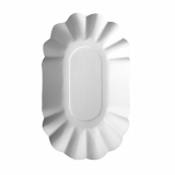 250 Schalen, Pappe pure oval 9 cm x 16 cm x 3 cm weiss