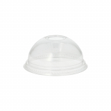50 Dom-Deckel Hurricane, PET rund Ø 9,5 cm · 4,5 cm glasklar mit Lochung