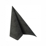 20 Servietten ROYAL Collection 1/4-Falz 40 cm x 40 cm schwarz Ornaments
