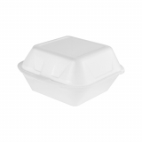 100 Hamburger-Boxen mit Klappdeckel, XPS 7,5 cm x 12 cm x 12 cm weiss