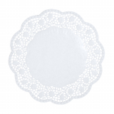 100 Tortenspitzen rund Ø 30 cm weiss