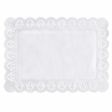100 Spitzenpapiere eckig 45 cm x 32 cm weiss