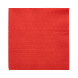 100 Servietten, 1-lagig 1/4-Falz 33 cm x 33 cm rot