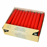 30 Tafelkerzen Ø 2,1 cm · 19,6 cm rot