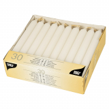 30 Tafelkerzen Ø 2,1 cm · 19,6 cm weiss