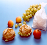 100 Butterbrotbeutel 21 cm x 10 cm x 3 cm weiss , fettdicht