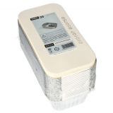 25 Schalen, Alu + Einlegedeckel, PE-beschichtet eckig 1 l 5,4 cm x 11 cm x 21,3 cm