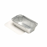 50 Schalen, Alu + Einlegedeckel, PE-beschichtet eckig 0,7 l 4,9 cm x 10,3 cm x 19,5 cm