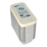 50 Schalen, Alu + Einlegedeckel, PE-beschichtet eckig 0,7 l 4,9 cm x 10,3 cm x 19,5 cm