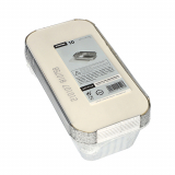 10 Schalen, Alu + Einlegedeckel, PE-beschichtet eckig 1 l 5,4 cm x 11 cm x 21,3 cm