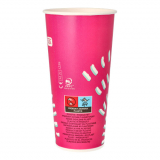 50 Trinkbecher für Kaltgetränke, Pappe 0,5 l Ø 8,97 cm · 16,83 cm pink