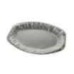 10 Servierplatten, Alu oval 35 cm x 24,5 cm