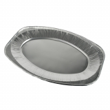 10 Servierplatten, Alu oval 43 cm x 29 cm
