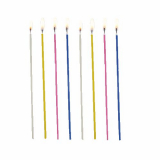 18 Spaghettikerzen Ø 3 mm · 16,5 cm farbig sortiert