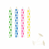 10 Magic-Kerzen mit Halter 6 cm farbig sortiert