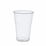 70 Kaltgetränkebecher, PLA pure 0,4 l Ø 9,5 cm · 13,2 cm glasklar mit Schaumrand