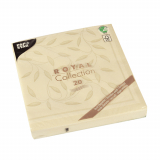 20 Servietten ROYAL Collection 1/4-Falz 40 cm x 40 cm champagner New Mediterran