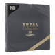 20 Servietten ROYAL Collection 1/4-Falz 40 cm x 40 cm schwarz