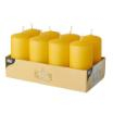 8 Stumpenkerzen Ø 50 mm · 100 mm goldgelb