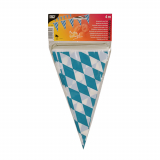 Wimpelkette, Folie 4 m Bayrisch Blau wetterfest