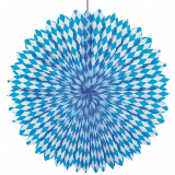 Dekofächer Ø 75 cm Bayrisch Blau schwer entflammbar