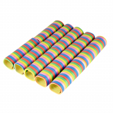 10 Luftschlangen 4 m Stripes flammhemmend