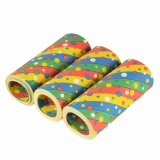 3 Riesenluftschlangen 15 m Confetti flammhemmend