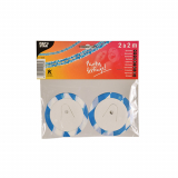 2 Girlanden, Papier Ø 8 cm · 2 m Bayrisch Blau - Mini schwer entflammbar