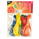 10 Luftballons Ø 29 cm farbig sortiert Happy Birthday