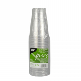 25 Kaltgetränkebecher, PLA pure 0,25 l Ø 7,8 cm · 11 cm glasklar mit Schaumrand