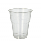 25 Kaltgetränkebecher, PLA pure 0,3 l Ø 9,5 cm · 11 cm glasklar mit Schaumrand