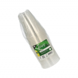 25 Kaltgetränkebecher, PLA pure 0,3 l Ø 9,5 cm · 11 cm glasklar mit Schaumrand