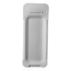 25 Teller, Pappe pure eckig 8 cm x 21 cm weiss mit Anfasser